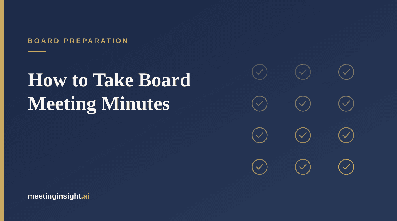 How to Take Board Meeting Minutes (with an Example)
