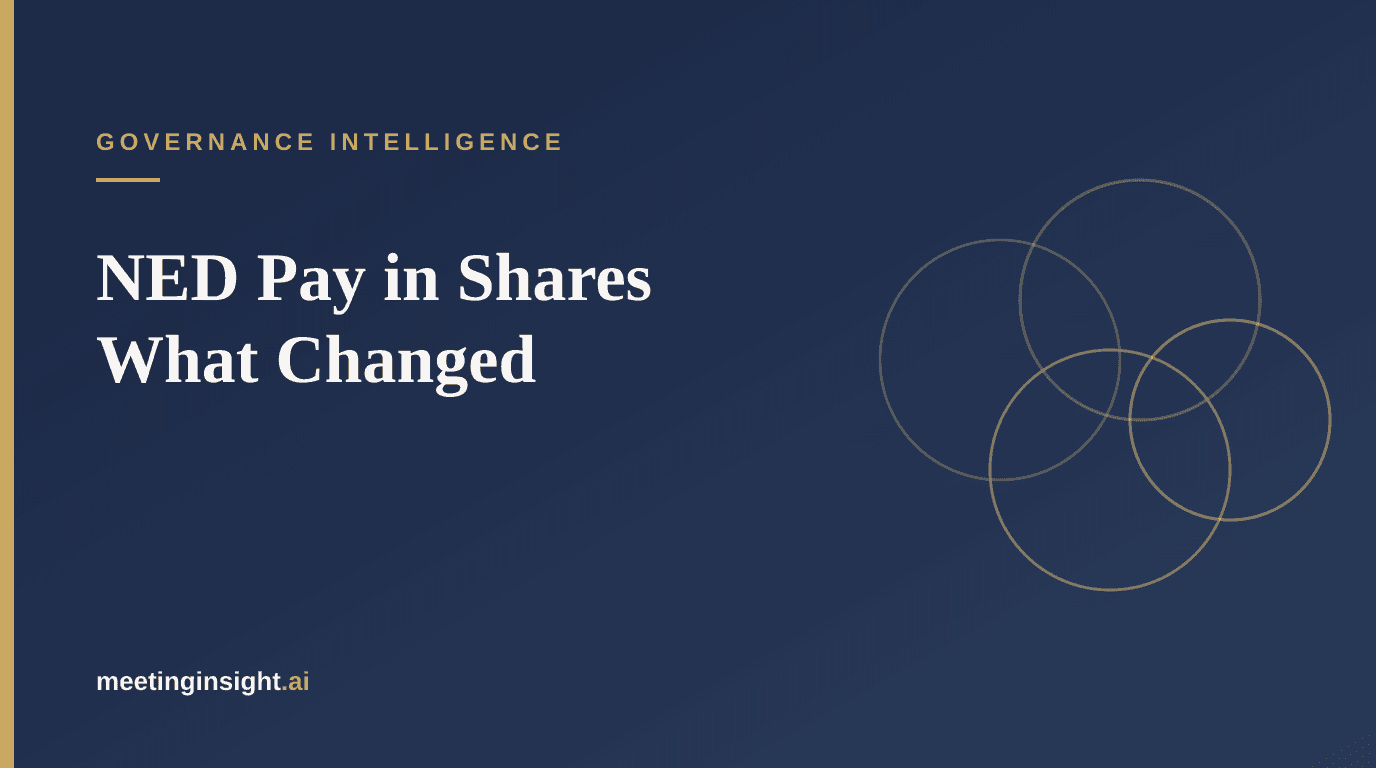 Non-Executive Director Pay in Shares: What Changed