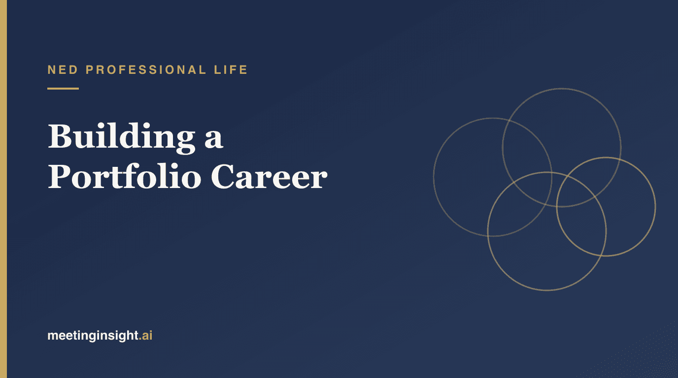 Building a Portfolio Career as a Non-Executive Director