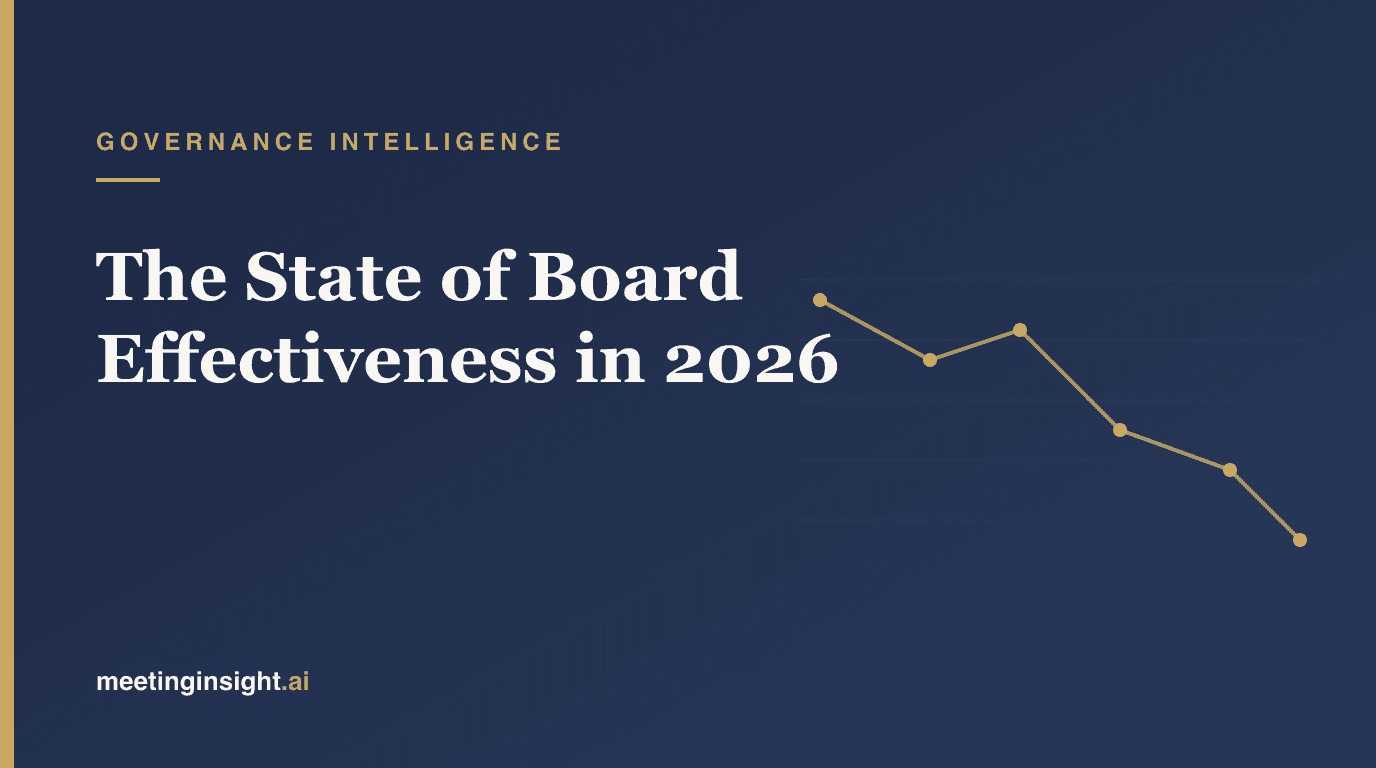 The State of Board Effectiveness in 2026: What the Evidence Says for NEDs